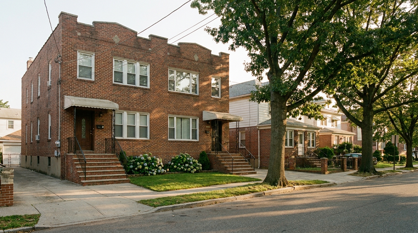 Southern Brooklyn 2-family brick home, separate entrances